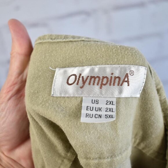 OlympinA Tan Cotton Twill Rugged Fishing Hunting Oversized Utility Vest XXL - Picture 7 of 8